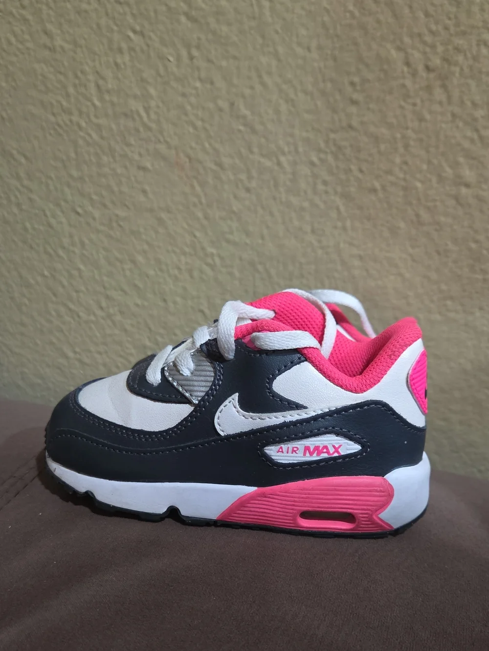 Nike Kids Black, White & Pink Air Max Style Sneakers